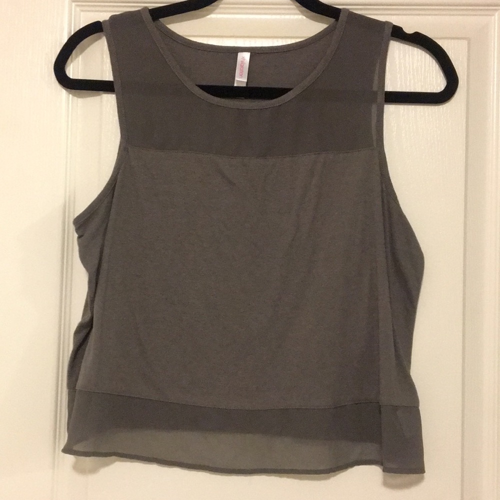 Gray crop top